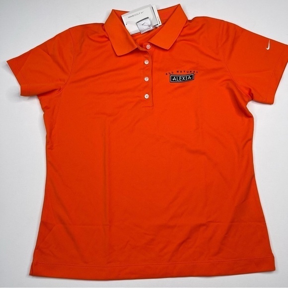 Nike Polo Shirt Golf Fit Dry Orange Preppy Summer Spring Vacation Office New - Picture 1 of 11